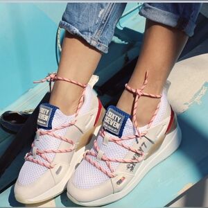 SIXTY SEVEN Unique Trendy Women Shoe White Red Blue Platform EU 41 US 9.5